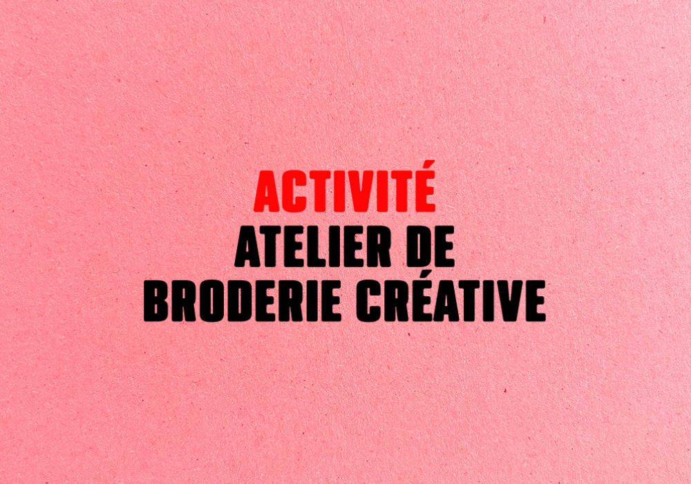 Activité – Atelier de broderie créative
